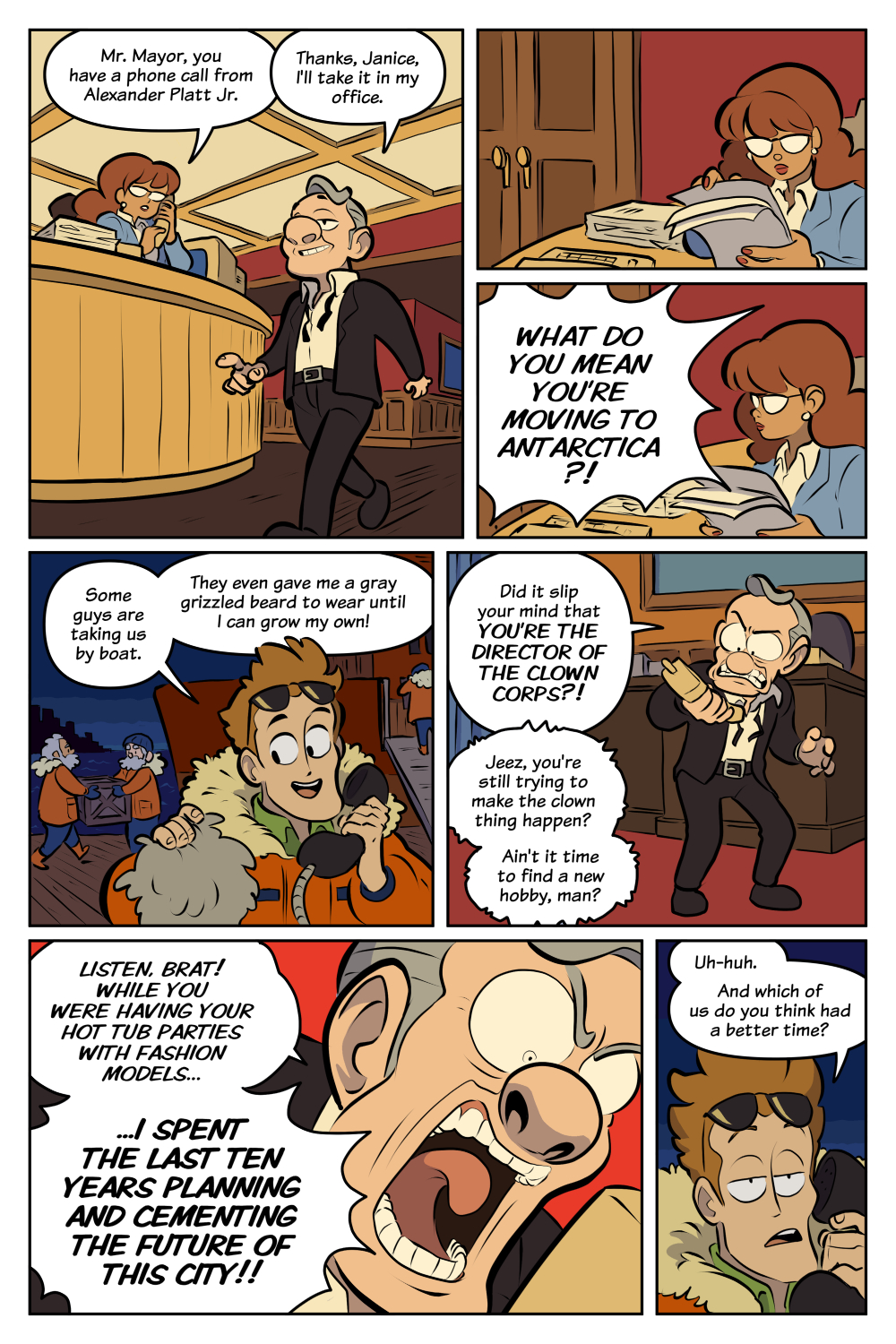 The last three panels are a metaphor for me making this comic book