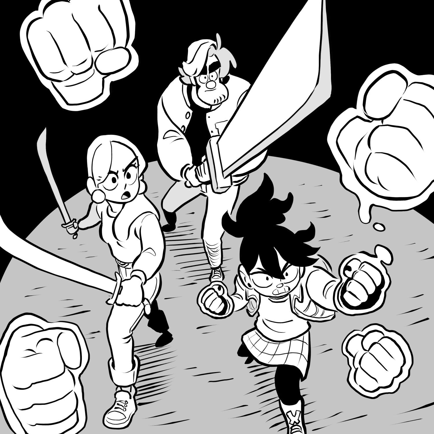 Like power rangers but with casual swearing